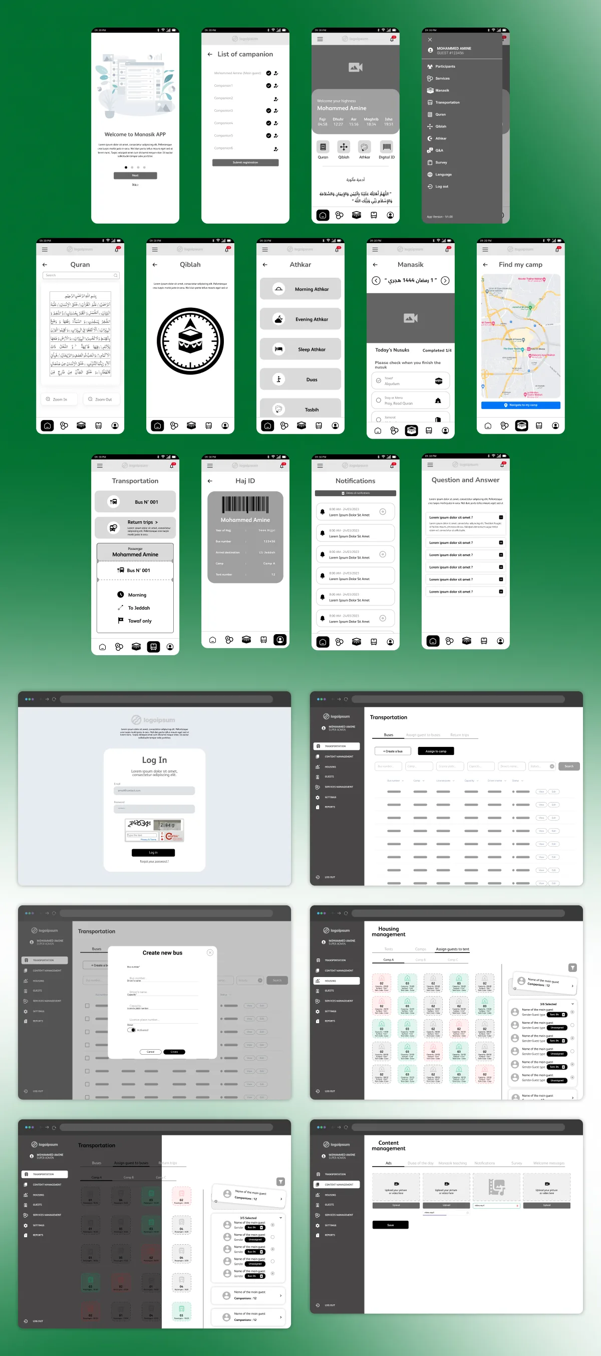 Wireframes Manasik